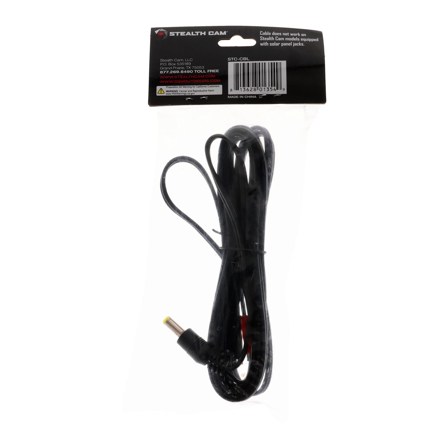 STEALTH CAM Durable Resistant Game Hunting Scouting Surveillance Trail Camera Charging 10Ft Battery Connection Cable, Black - For Digital Cameras w