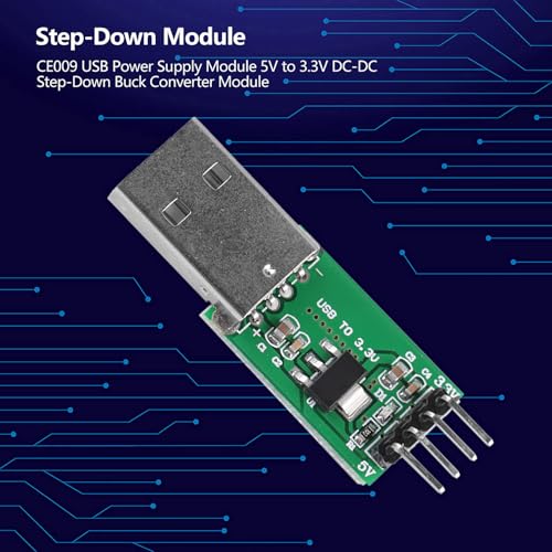 Step-Down Module, CE009 5V to 3.3V DC-DC USB Power Supply Module Step-Down Converter Module