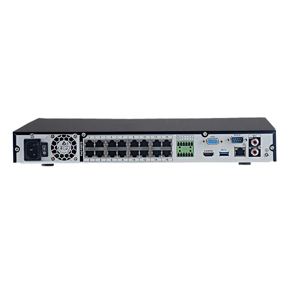 Dahua OEM 4K H.265 16 Channel 16 POE Ports NVR Compatible with NVR4216-16P-4KS2 Network Video Recorder (NO Logo Logo Support)