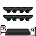 GW Security 8 Channel NVR UltraHD 4K Face Recognition NDAA & TAA Compliant Security Camera System with 8 x 8MP Waterproof 130° Wide Angle PoE Dome