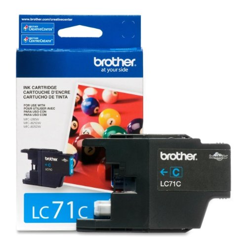 Brother LC71C OEM Ink - MFCJ280W J425W J430W J435W J625DW J825DW J835DW Cyan Ink (300 Yield)
