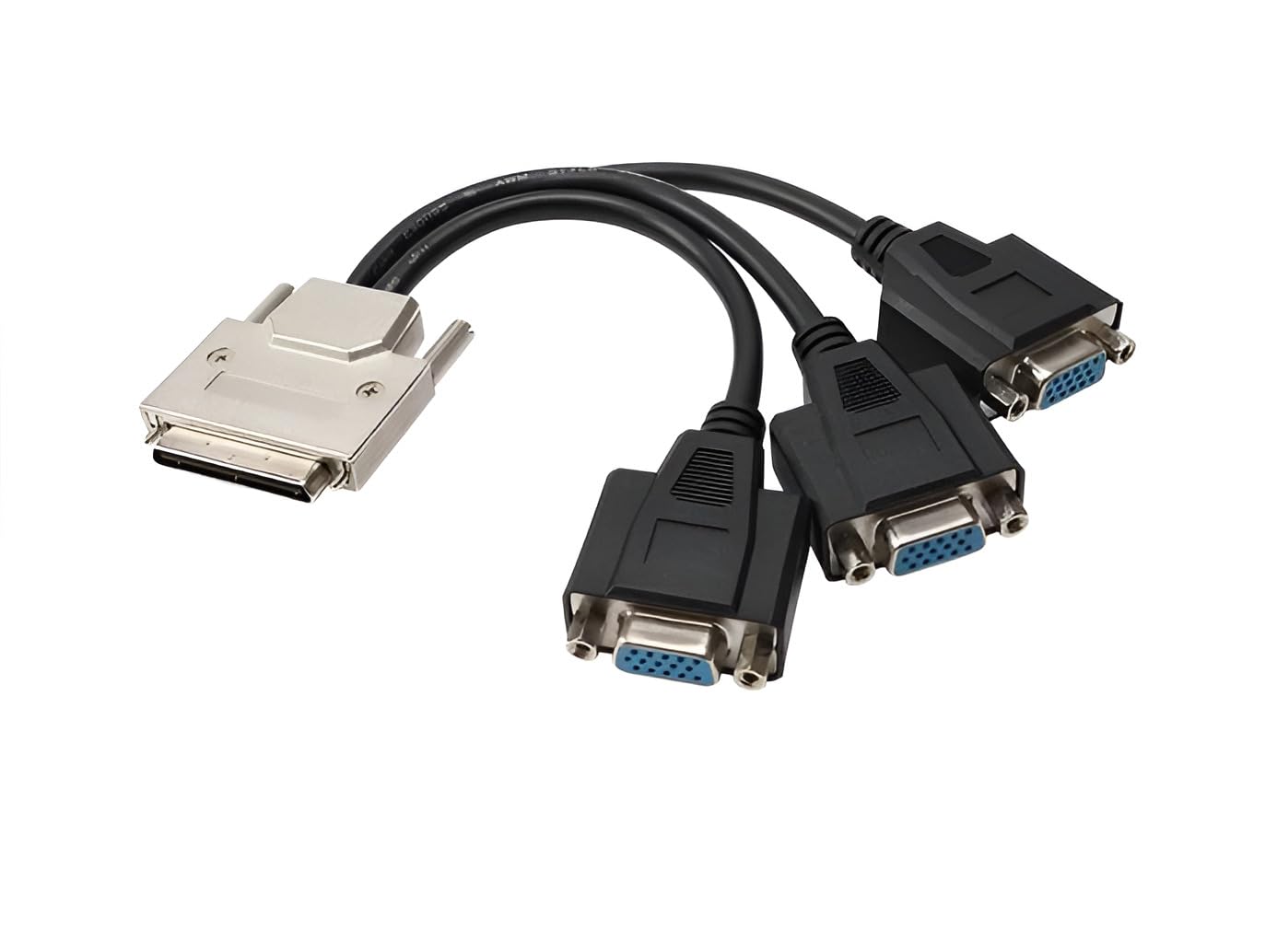 Seenoo VHDCI Breakout Cable&Adapter-VHDCI(SCSI 68Pin) M to 3-Port VGA Female Splitter Breakout Cable for NVIDIA and VisionTek Graphics Cards
