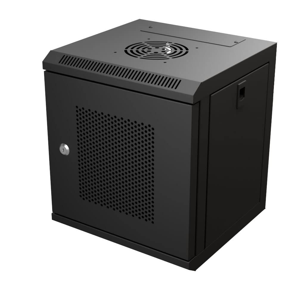 NavePoint 11.8 in Wall Mount Network Cabinet, 6U, Perforated, Black