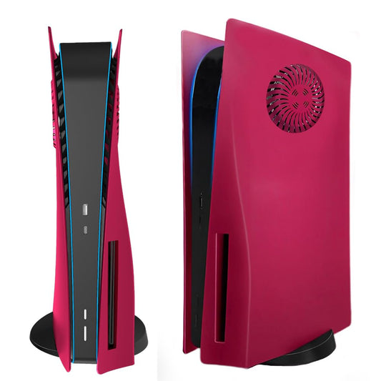 Wedorat Plate for ps5 Faceplate Cosmic Red Cooling Version Upgraded Turbo Vents Replacement Plate for PS5 Disc Edition Hard Shell Skin Plates Case ABS