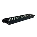 Quest Manufacturing Horizontal Finger Duct with Cover, 1 Unit 40 Cables,, 19", Black (HF19-01-040)