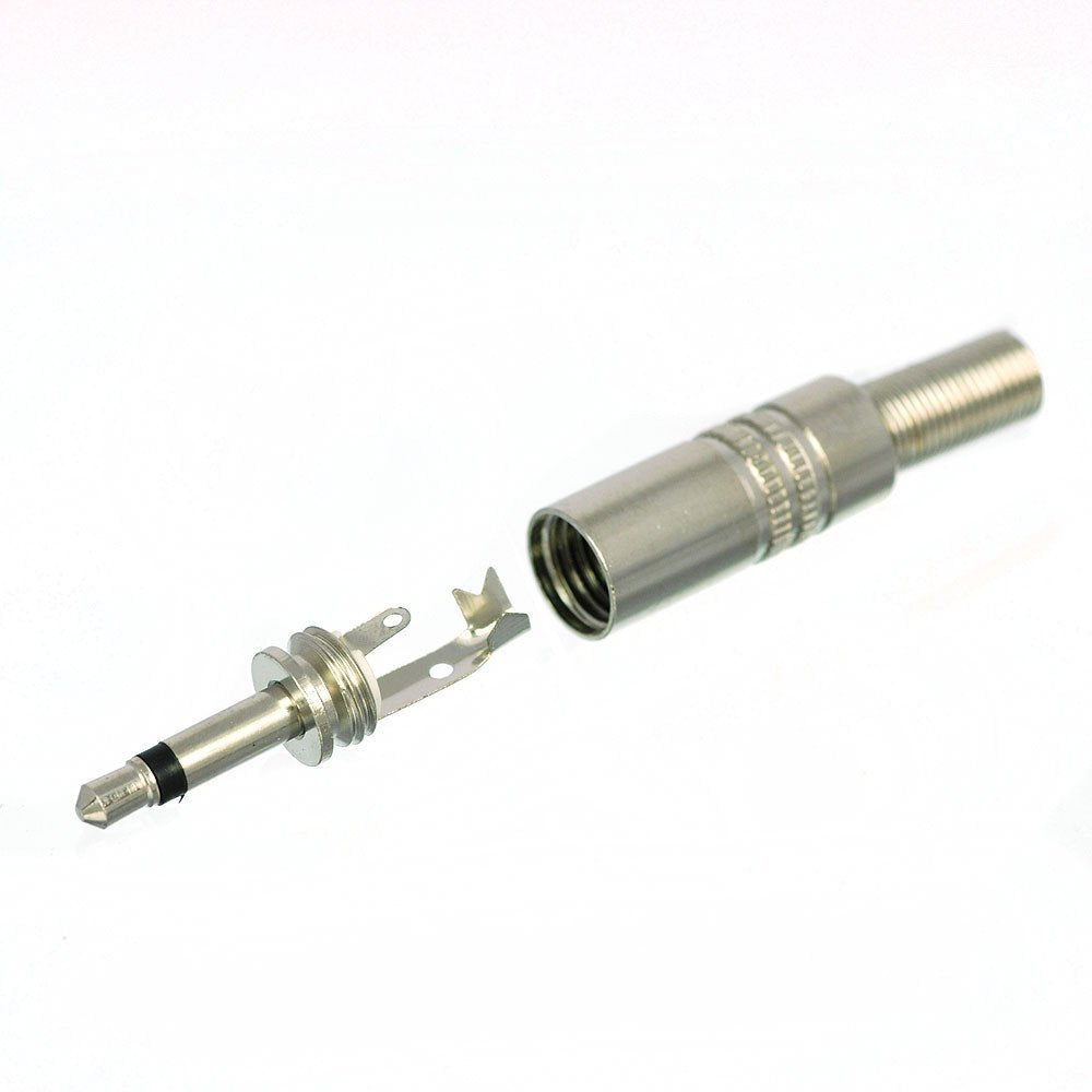 3.5mm Mono TS Male Plug Solder Connector, Audio Jack Repair Adapter, 10 Pack