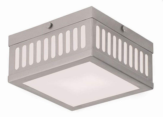 Livex Lighting 73162-91 Prentice 2 Light Ceiling Mount, Brushed Nickel