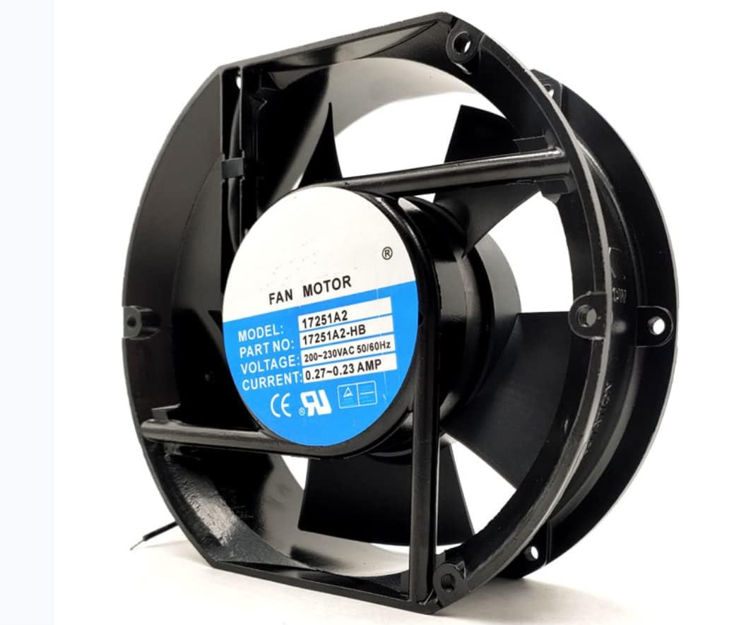 17251A2-HB 200/230V 0.27/0.23A 172x150x51mm 2-Wire Cabinet Cooling Fan
