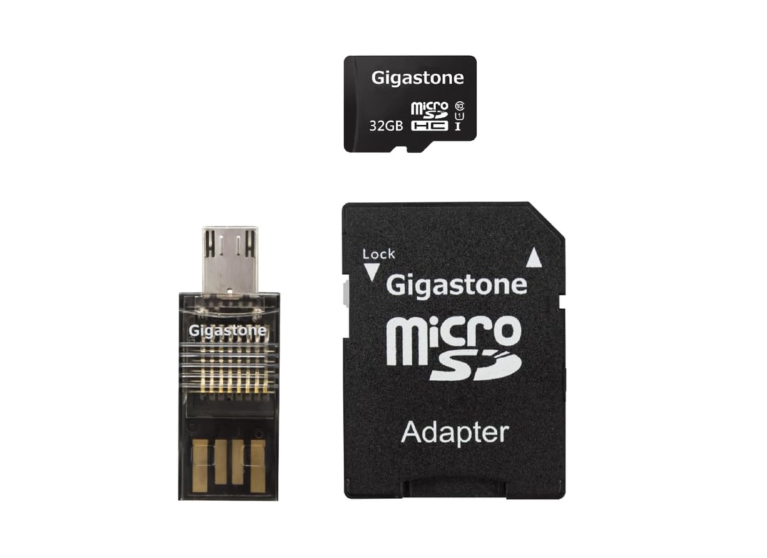 Gigastone GS-4IN1600X32GB-R Prime Series microSD Card 4-in-1 Kit (32GB), Multicolored