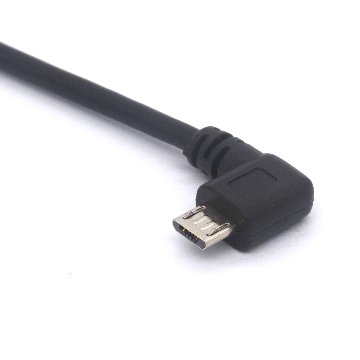 PIIHUSW Right Angle Micro USB to Mini USB Female Cable Extender - 90 Degree B Micro USB Male to Mini Female Connector Adapter for MP3 Camera…