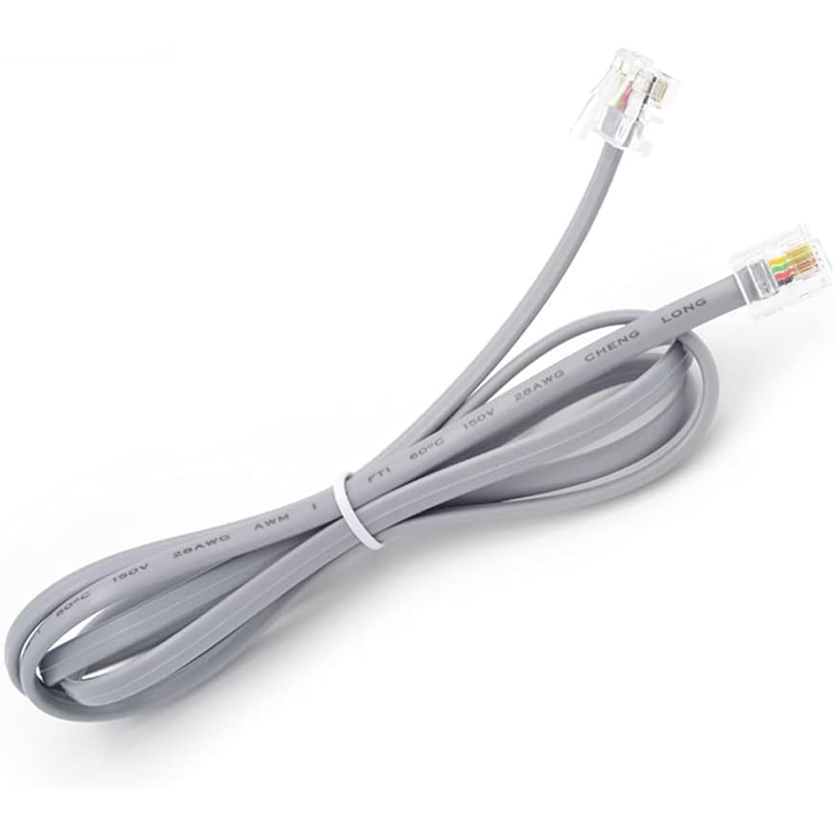 NEORTX RJ11 to RJ11 Cable 5ft, 1.5 Meters Phone Cord Telephone Line Extension Cord Cable Wire Male to Male RJ11 6P4C Modular Plug for Landline