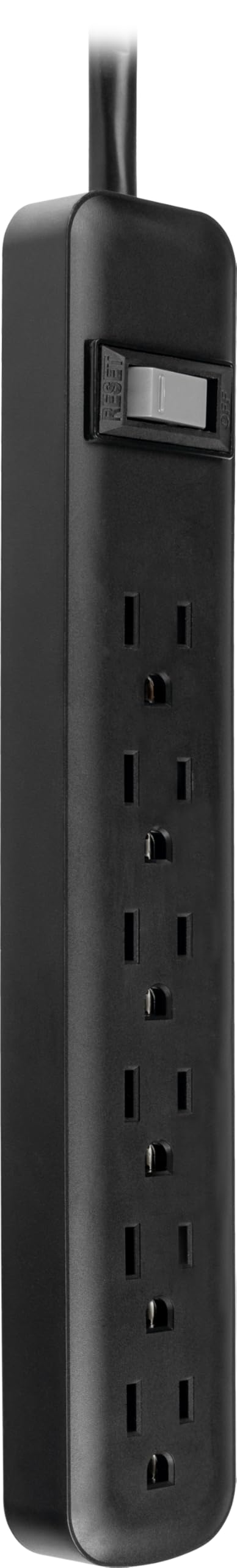 GE 6-Outlet Surge Protector 2 Pack, 3 Ft Extension Cord, Power Strip, 450 Joules, On/Off Switch, Integrated Circuit Breaker, Heavy Duty, Warranty, ETL