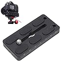 iShoot 80mm Quick Release Plate for Large Camera Body with Battery Grip, Compatible with Canon EOS 1D 1Ds 1DX Series, Nikon D1 D2 D3 D4 D5 D6 Series