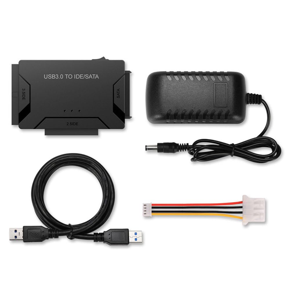 samherome USB 3.0 to IDE/SATA Hard Drive Adapter, External Converter for 2.5" 3.5" IDE SATA HDD SSD DVD Optical Drive, Universal Hard Drive Reader