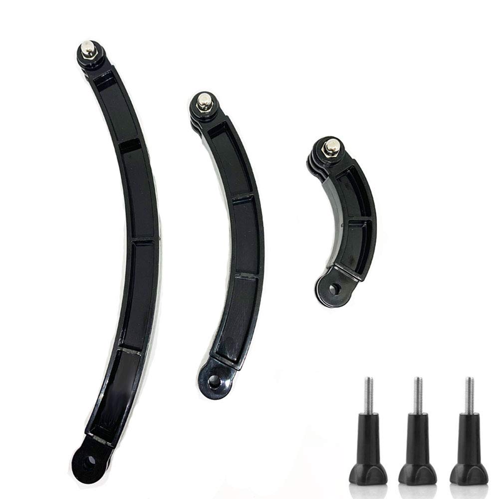 OctinPris 3-in-1 Curved Arced Extension Arms in Different Lengths(7.5/13.5/19.5cm) Compatible for Gopro Series, SJCAMs, Geekpro and Other Action Cams