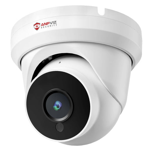 Anpviz 4MP PoE IP Turret Camera with Microphone/Audio, IP Security Camera Outdoor Indoor, Night Vision 50ft, Waterproof IP66, 110° Wide Angle 2.8mm