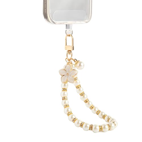 Fancy Beaded Cell Phone Wrist Strap, Hands-Free Cute Wristlet Chain Bracelet, Detachable Lanyard for iPhone, Samsung and Most Smartphones - Anti-Lost