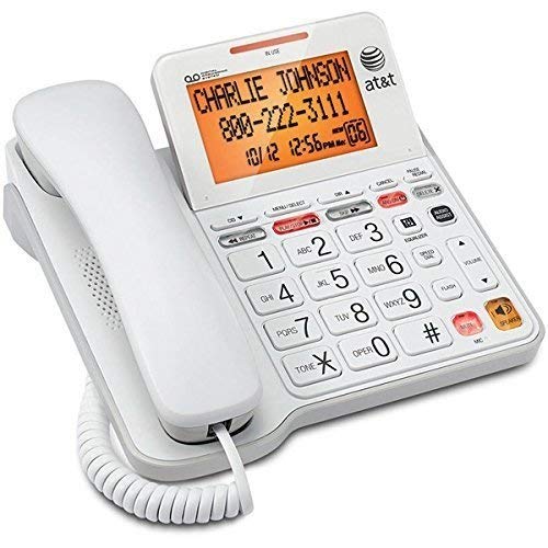 Office Phone Cord, Att Cl4940 Corded Home Desk Line Speaker Landline Phone, White