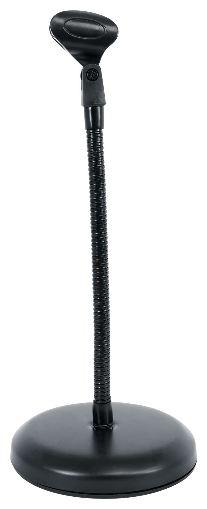 Rockville RDMS7 Desktop Mic Stand w/ 11.8" Gooseneck, Weighted Base, Mic Clip, Webcam Adapter, Perfect for Podcasting, Streaming & Studio Use