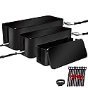 [Set of Three] Cable Management Boxes Organizer, Large Storage Wires Keeper Holder for Desk, TV, Computer, USB Hub, System to Cover and Hide & Power