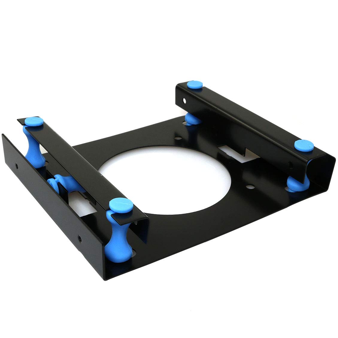 MEETOOT Blue Color 3.5" Hard Disk Shock Absorber Bracket with Mounting Screws for PC Case 3.5 HDD to 5.25 DVD ROM Bay Mounting Adapter with Rubber