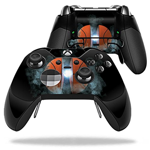 MightySkins Skin Compatible with Microsoft Xbox One Elite Controller - Basketball Orb | Protective, Durable, and Unique Vinyl wrap Cover | Easy