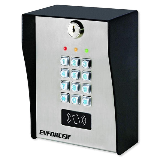 Seco-Larm SK-3133-PPQ Heavy-Duty Outdoor Access Control Keypad with Proximity Reader, Heavy-duty Stainless-Steel Faceplate with a Coated Steel