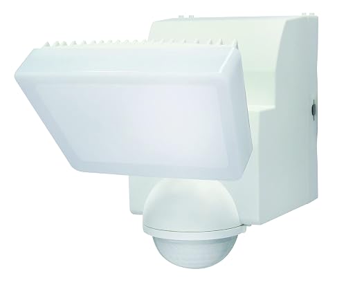 IQ America Motion Security Flood Light, Battery Operated Motion Sensor, 500 Lumen LED, Indoor Outdoor Universal Eave Soffit/Wall Mount Closet Shed