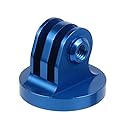 NovelGoal Mini Tripod Mount Adapter 1/4" Aluminium Alloy Base Compatible with GoPro Sports Action Camera Accessories (Blue)