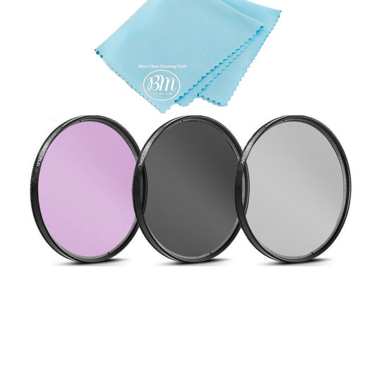 58mm 3 Piece Filter Kit (UV-CPL-FLD) for Canon Rebel T5, T6, T6i, T7i, T8i, EOS 80D, EOS 90D, EOS 77D, SL3 Cameras with Canon EF-S 18-55mm is STM Lens