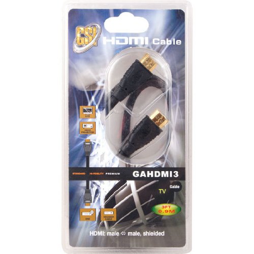 Sound Around 3ft’ High Definition HDMI Cord - Portable Universal Gold Plated HDMI Cable Wire - TV to Player/Speaker/Computer Audio Video Connection