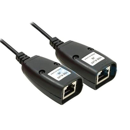 USB 2.0 Male to Female Cat6 Cat5 Cat5e 6 Rj45 LAN Ethernet Network Extender Extension Repeater Adapter Converter Cable