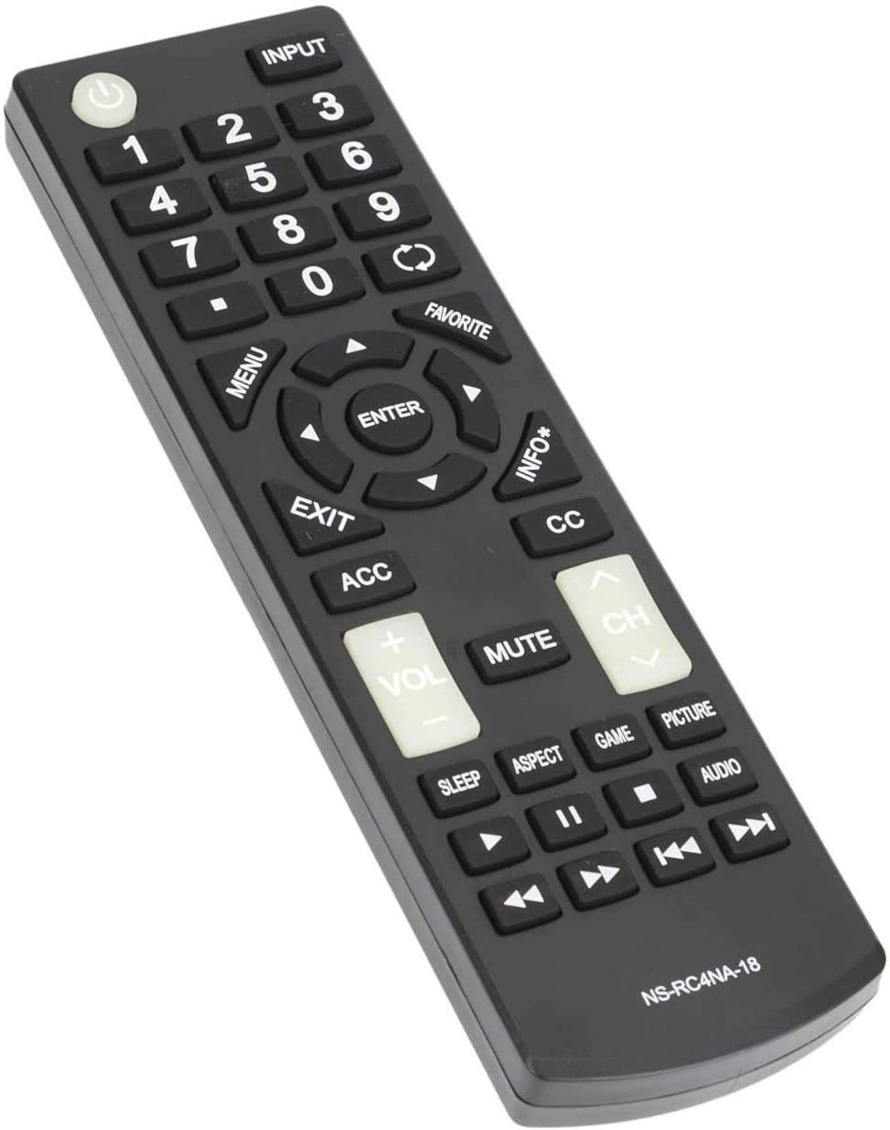 New NS-RC4NA-18 Remote Control fit for Insignia LCD/LED TV NS-22D420NA18 NS-32D220NA18 NS-32D311MX17 NS-32D311NA17 NS-40D420MX18 NS-40D420NA18