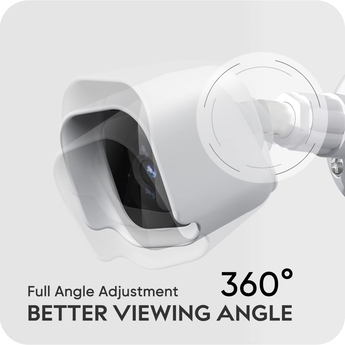 Blink Mini Wall Mount Bracket with Protective Case?Weather Proof 360 Degree Protective Adjustable Indoor/Outdoor Small Mount(1 Pack White?Camera not