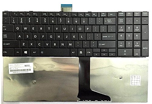 New Laptop Keyboard Replacement for Toshiba Satellite c55 c55-a C55D c55d-a C55T C55DT C55-A5281 C55-A5300 C55T-A C55T-A5222, US Layout Black Color