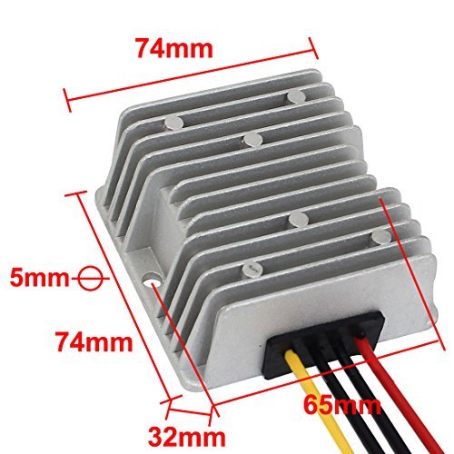 uxcell Power Converter Regulator DC 12V/24V(9V~35V) to DC 5V 20A 100W Waterproof Voltage Convert Transformer