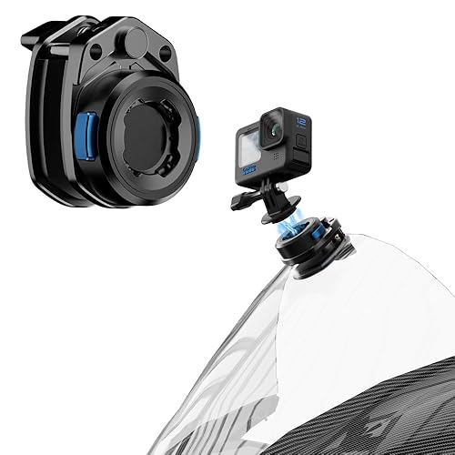 SUREWO Motorcycle Windshield Clip for Go pro,Magnetic Motorcycle Windshield Clip Camera Mount Compatible with Gopro Hero 13/12/11/10/9/8/7,DJI Action