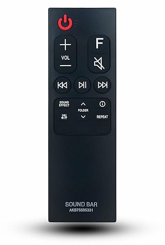 Replacement Soundbar Remote Control for LG Sound Bar SL6Y SN6Y S65S3-S SL5Y SPN5B-W SPL5B-W SL4Y SL4 SNC4R SPH4B-W SPJ4-S SPH4B-W SN7CY SL7Y