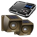 Solar Driveway Alarm Wireless Outside 1800ft Range, Outdoor Motion Sensor & Detector Driveway Alert System with Rechargeable Battery/Weatherproof/Mute