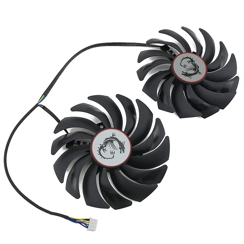 CCBBAA 2PCS PLD10010S12HH DC12V 0.40A 4PIN for MSI RX470 480 570 580 GTX1080Ti 1080 1070 1060 Gaming Graphics Card Cooler Fan