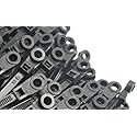 NiftyPlaza 6 Inch 50 Lbs Mounting Hole Cable Ties - 100 Pack - Nail Screw Wire Hole Zip Tie (100 Black Cable Ties)