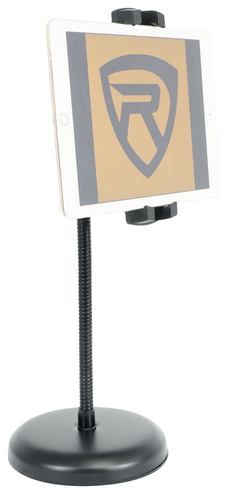 Rockville iSTAND 9 Desktop Gooseneck Stand, Weighted Base, Adjustable Mic Clip, Phone/Tablet Holder, Webcam Adapter, Perfect for Podcasting, Streaming