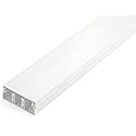 StarTech.com Solid Cable Management Raceway with Cover, 2"(50mm) W x 3/4"(20mm) H - 6.5ft(2m) Length, 3 Compartment Network Cable Hider - Wire Duct