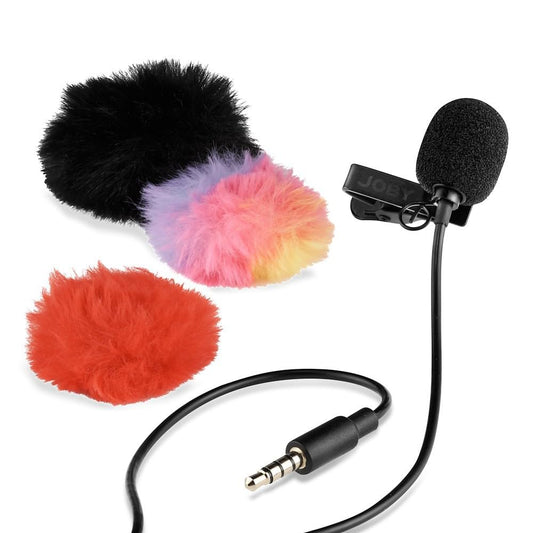 Joby Wavo Lav Microphone, Portable Lavalier Microphone for Phones or Cameras, Mobile, Clip-on Mic, Vlogging, Live Streaming, Long Cord, Colorful