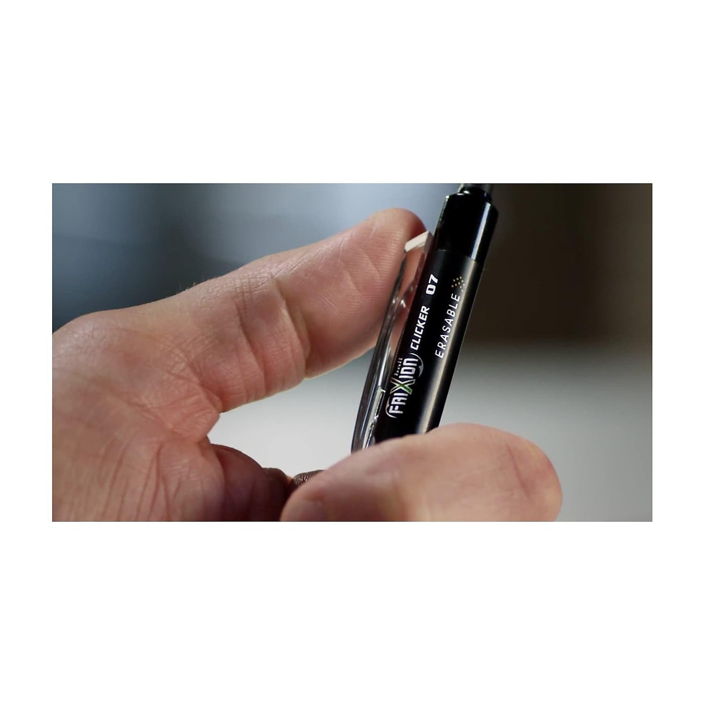 Pilot, FriXion Clicker Erasable Gel Pens, Fine Point Pens 0.7 mm, Pack of 12, Black