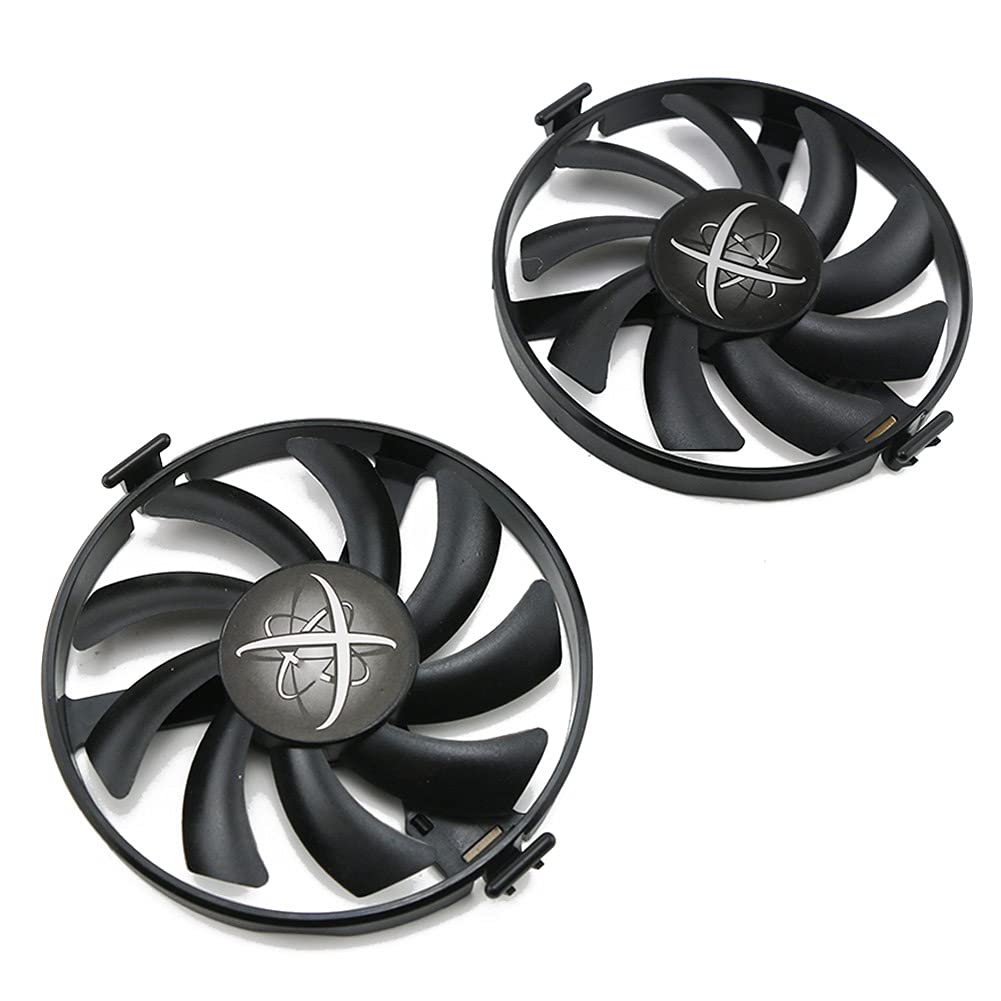 CCVA FDC10U12S9-C RX480 RX470 Cooler Fan Replace for XFX Radeon RX 480 470 470D RS Black Wolf Graphics Card Cooling Fan (2PCS)