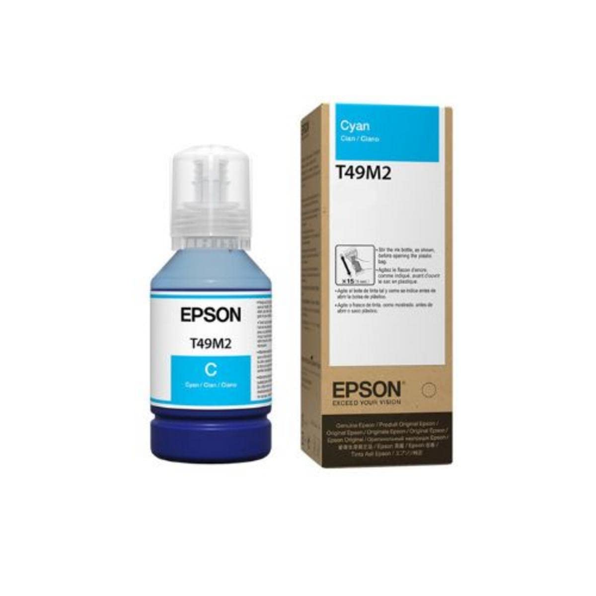 Epson T49M UtlraChrome Dye Sub Ink, Cyan, 140ml