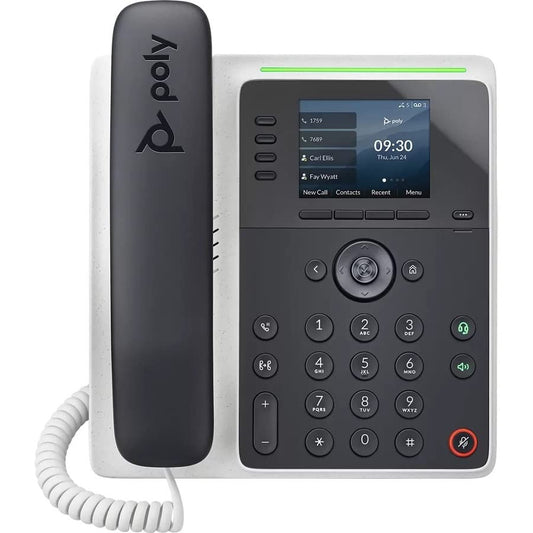 Poly Edge E220 IP Desk Phone - 4-line Keys Supporting up to 16 Lines - Integrated Bluetooth for Mobile Phone and Headset Pairing (Power Supply NOT