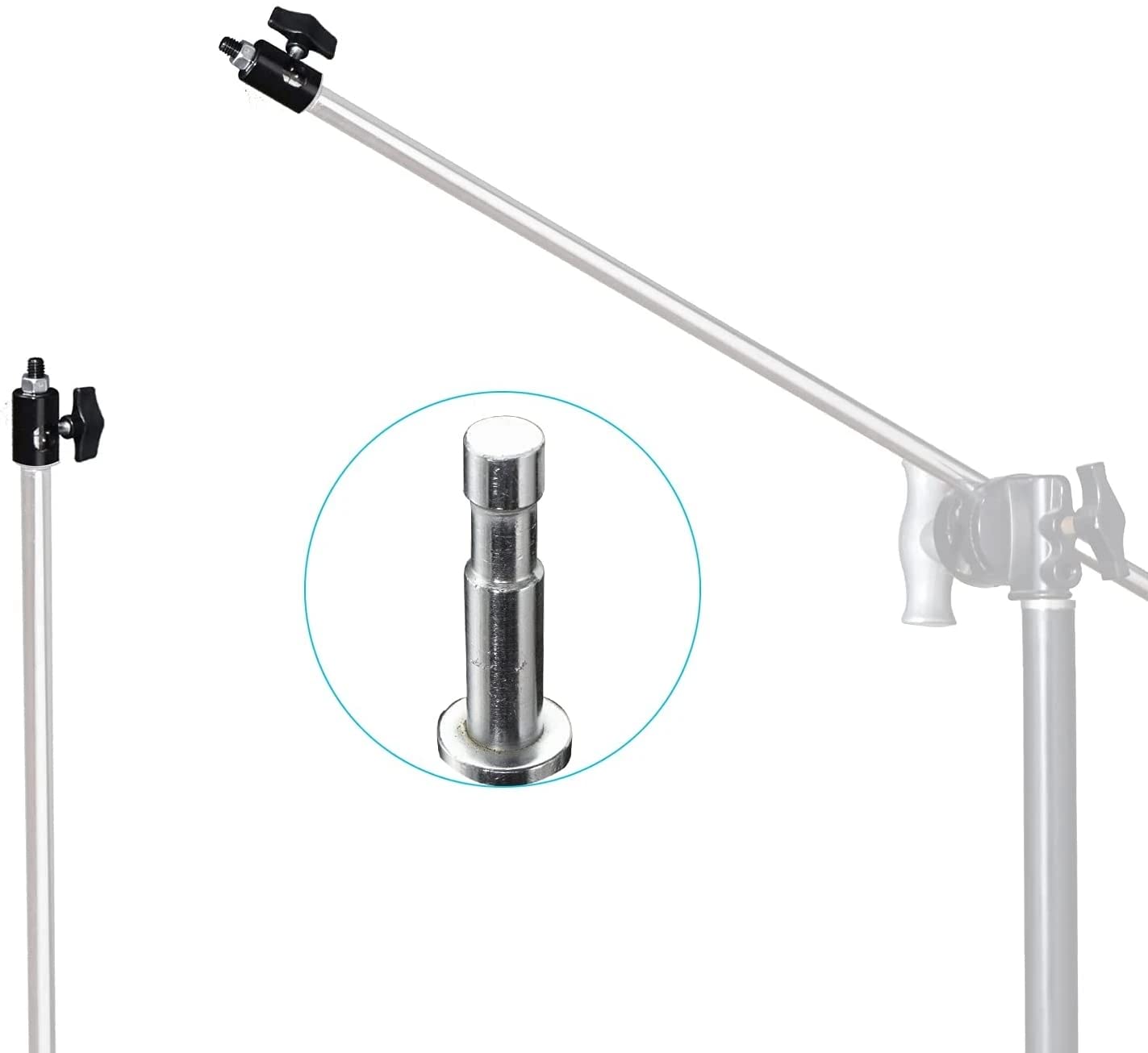 ThtRht 2 Pack Photography Light Stand to 1/4" 3/8" Thread Interface Converter Mount Screw Quick Release Adapter for Led Flash Tripod Ring Light DSLR