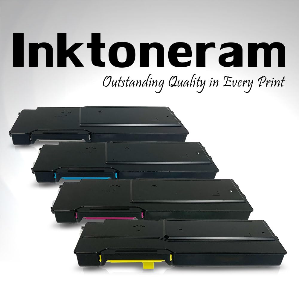Inktoneram Compatible Toner Cartridges Replacement for Dell C3760n C3760dn C3765dnf W8D60 1M4KP XKGFP MD8G4 Extra High Yield
